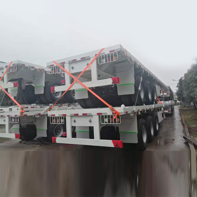 चीन 40ft 3 axles flatbed semi trailers निर्माता पुरवठादार निर्यातक